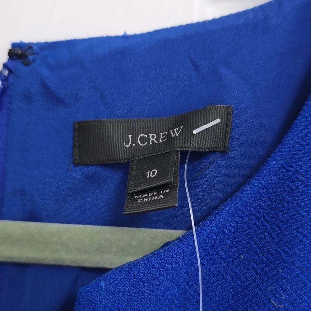 J.Crew Cobalt Blue Presentation Shift Dress Short Sleeve